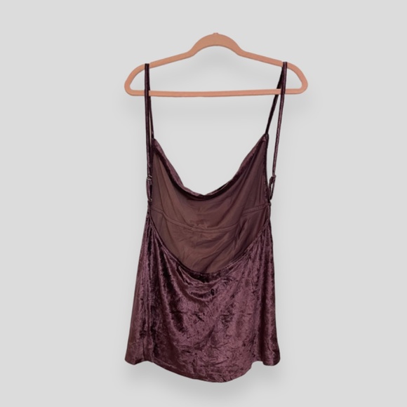 Free People All Night Velvet Tunic Tank Purple Size Large NWT - Picture 3 of 6